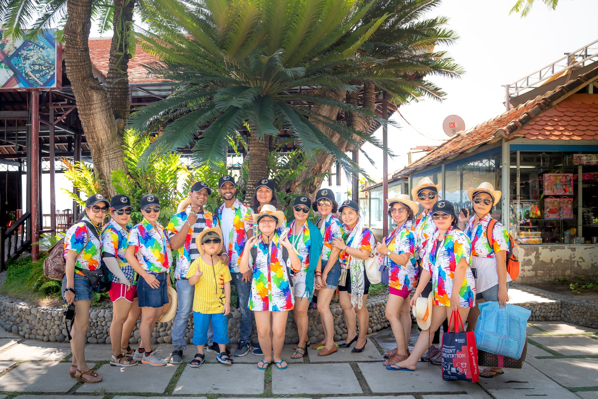 Group of tourists enjoying a leisure travel experience in Thailand