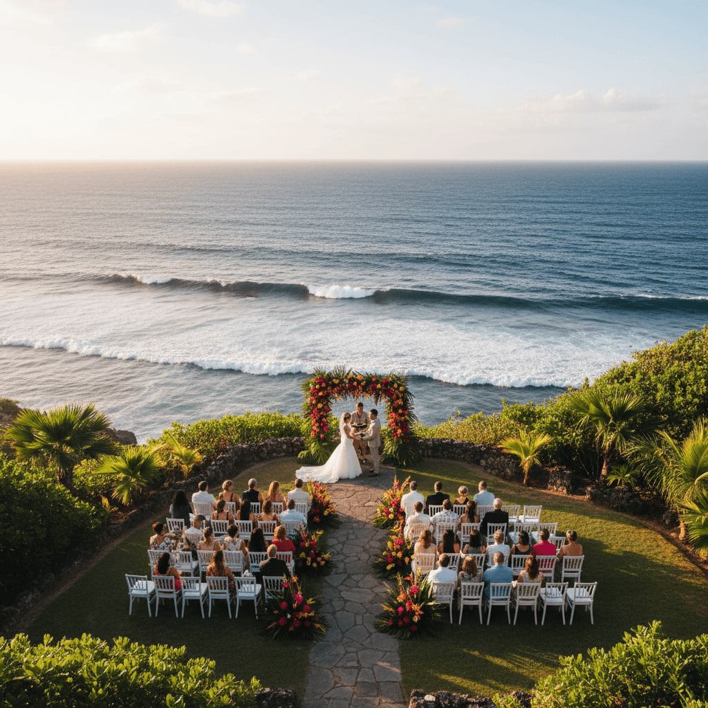 Krabi limestone cliff backdrop for romantic wedding ceremony